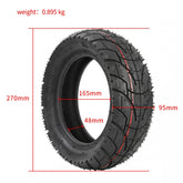 For KUGOO M4 TUOVT 80/65-6.5 10 inch Electric Skateboard Vacuum Explosion-Proof Outer Tire, Highway Tire, Off-road Tire